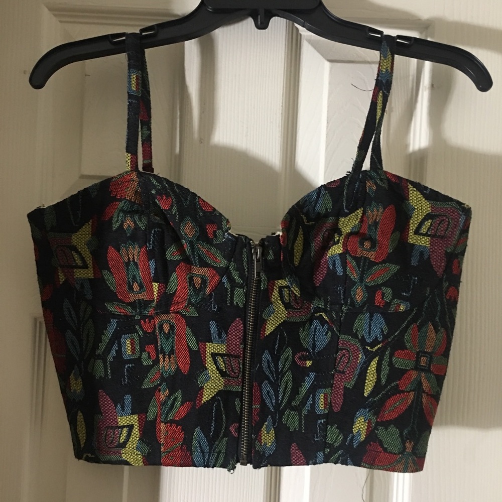 Tapestry Cropped Bustier! Possibly A/B-Cup